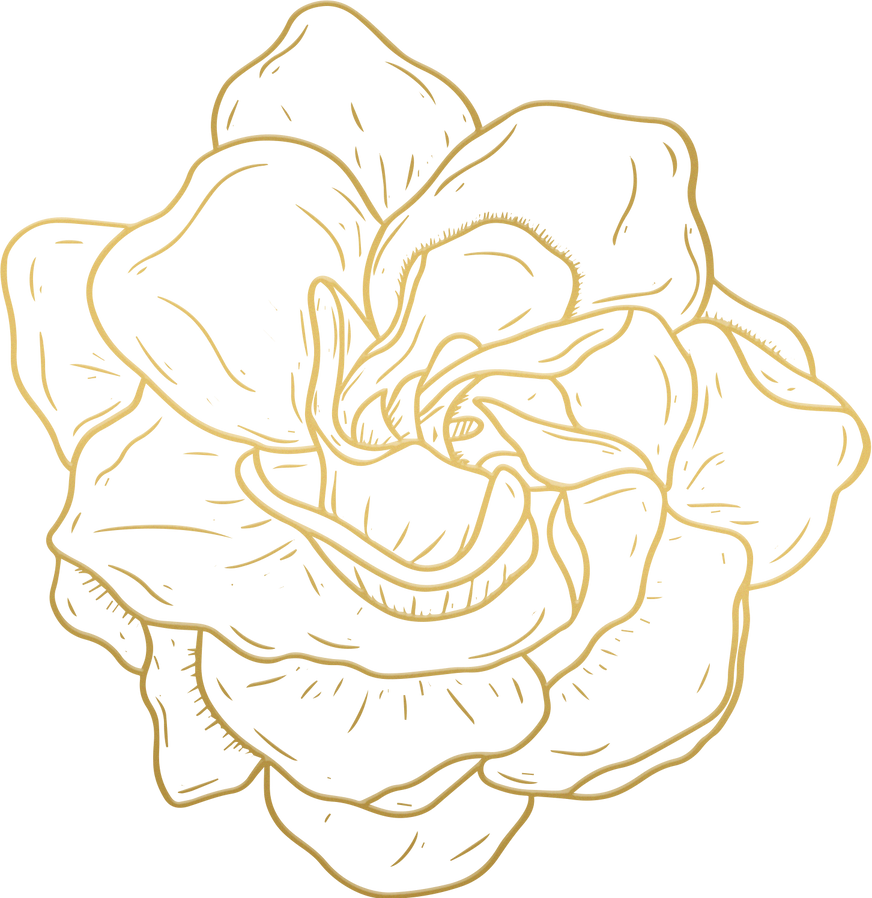 Metallic Monoline Gold Gardenia